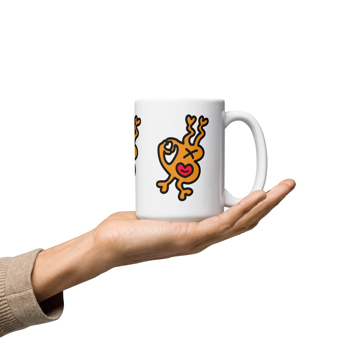 bitcoin mug - be love design - hold on hand - 443ml