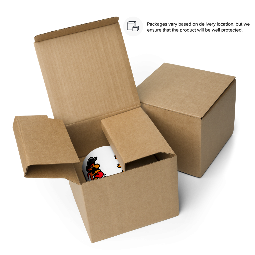 bitcoin mug - be pirate design - box packaging view