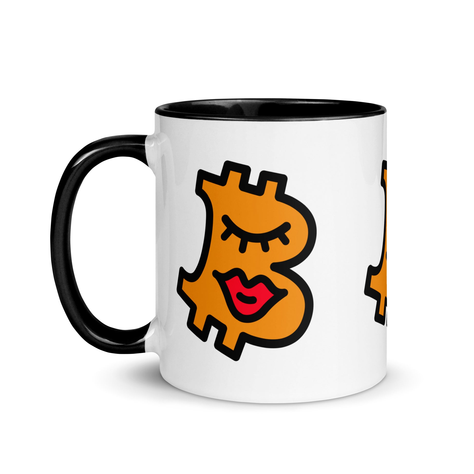 bitcoin mug - be beautiful design - left side view