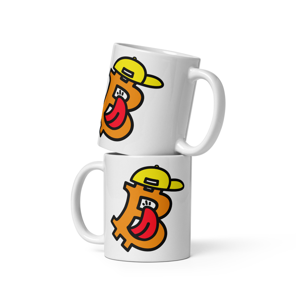 bitcoin mug - be dope design - two mugs stacked