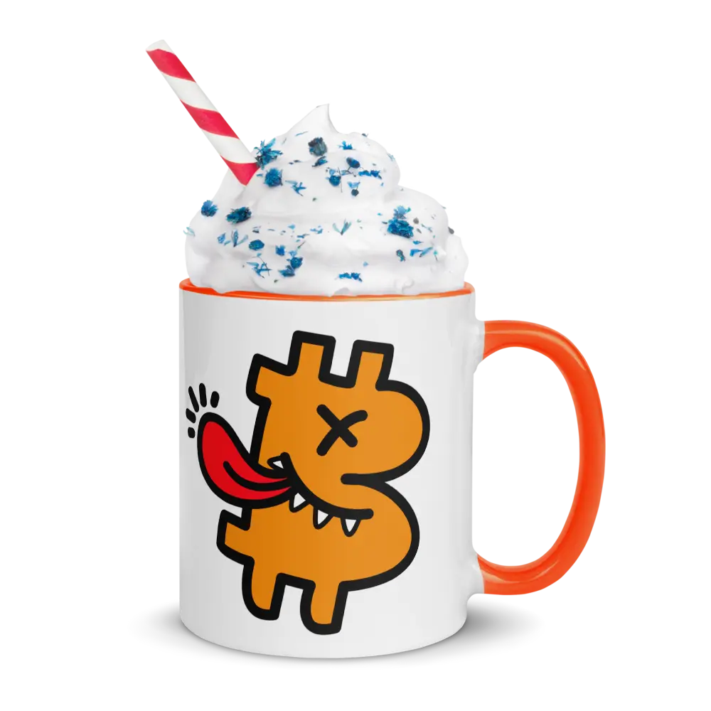 bitcoin mug - be funny - lifestyle - with icecream