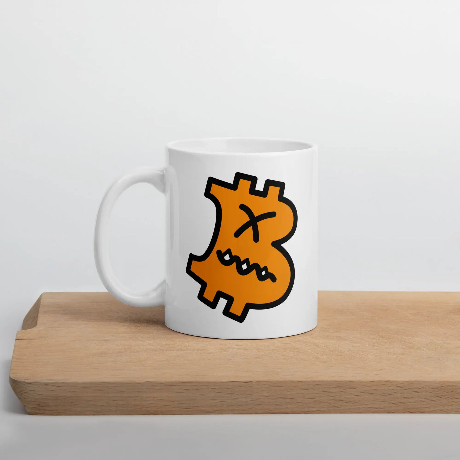 bitcoin mug - be grumpy design - lifestyle - desk setup - 325ml