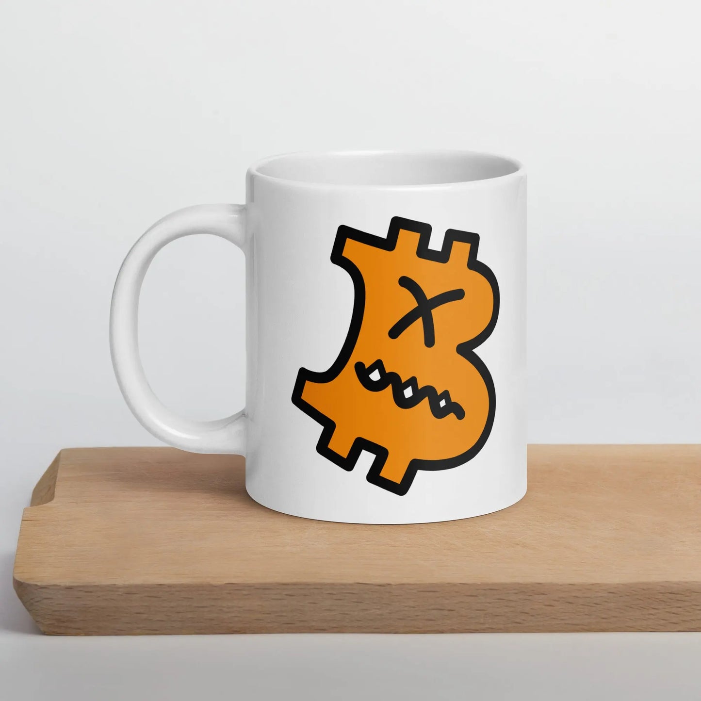 bitcoin mug - be grumpy design - lifestyle - desk setup - 591ml