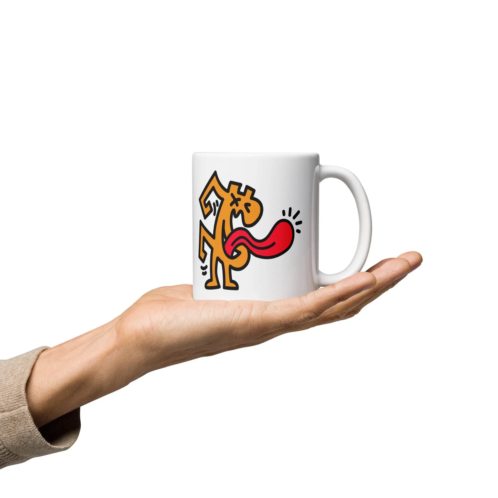 bitcoin mug - be laughable design - hold on hand - 325ml