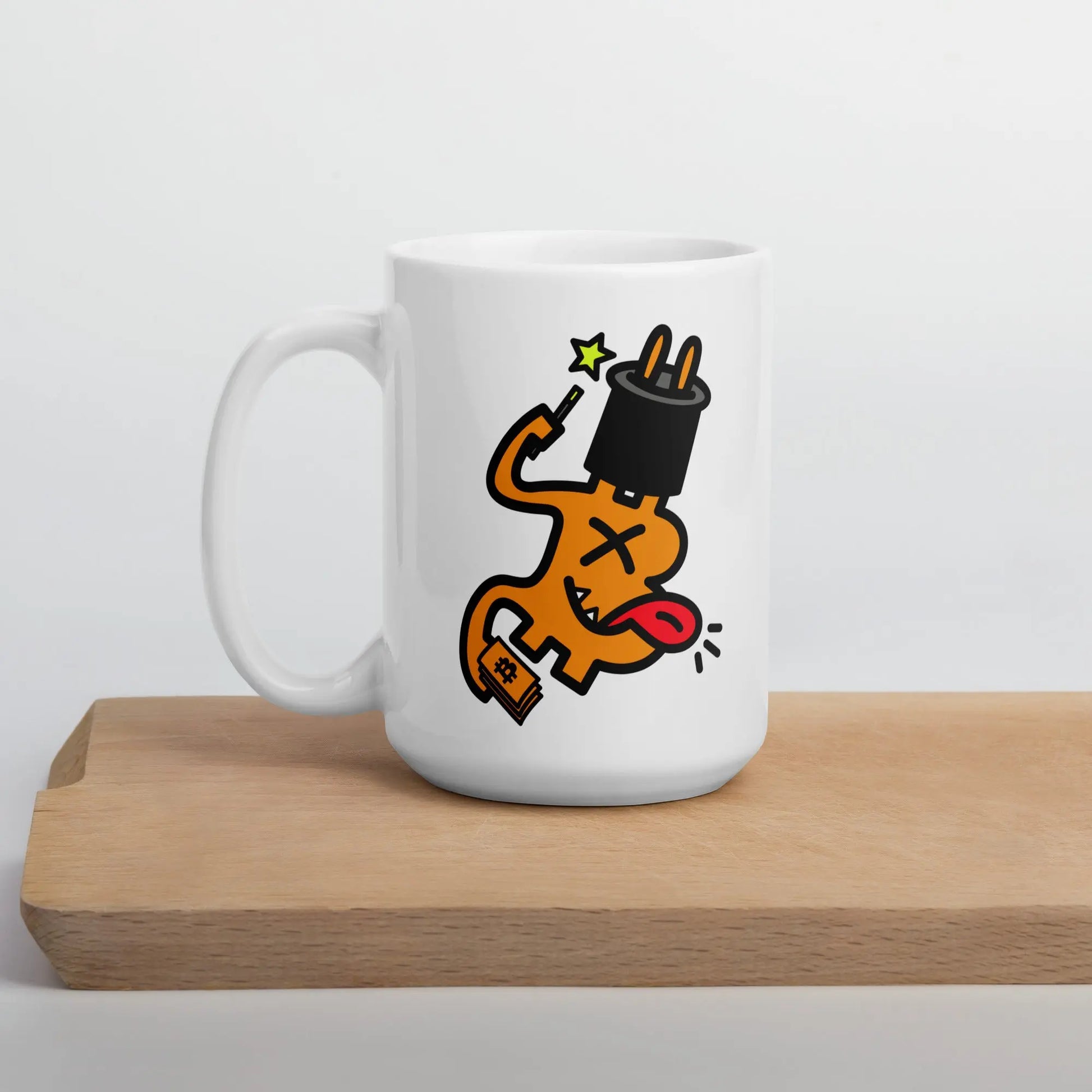 bitcoin mug - be magic design - lifestyle - desk setup - 443ml