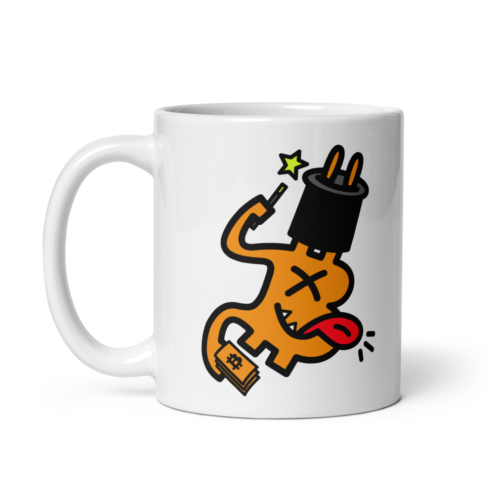 bitcoin mug - be magic design - left side view