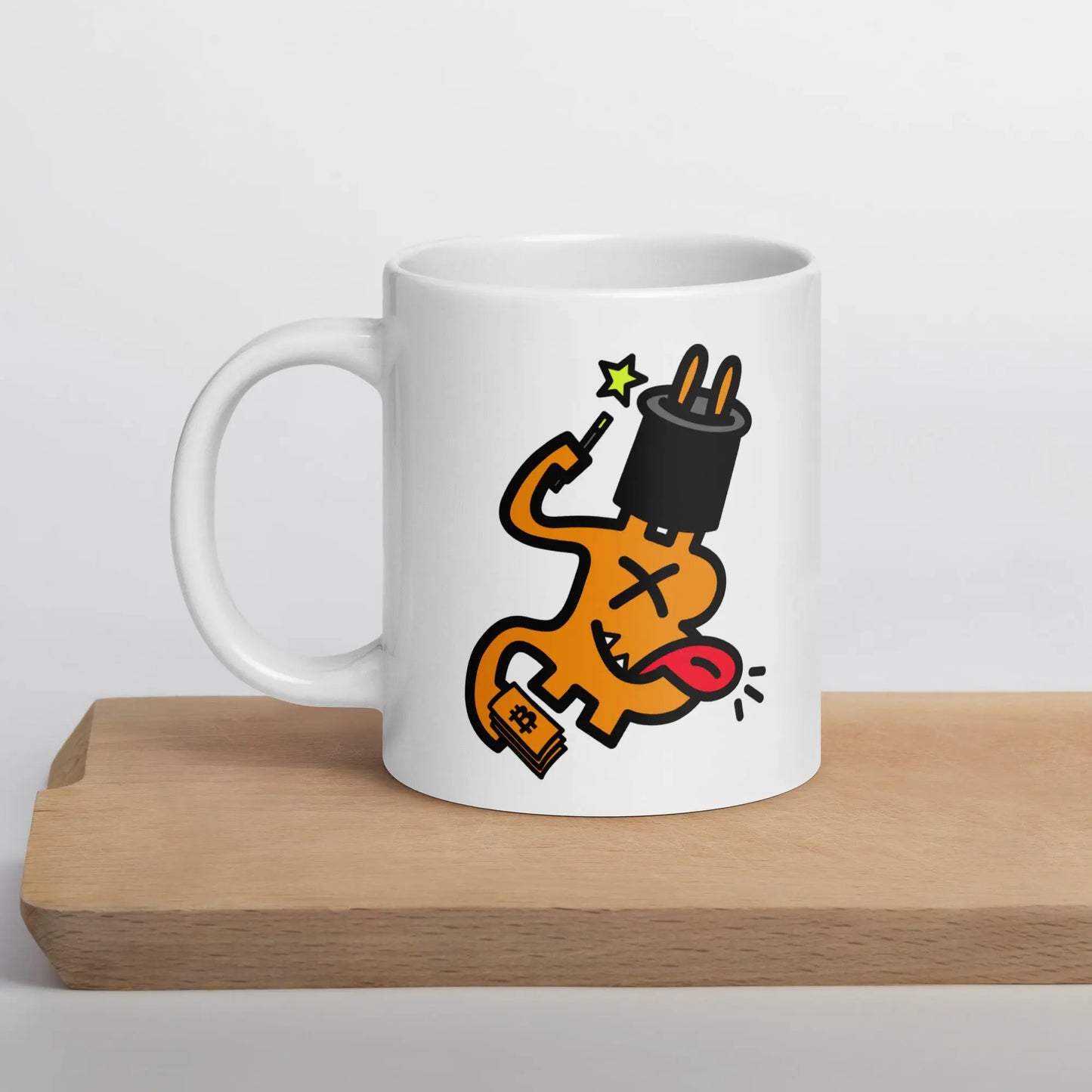bitcoin mug - be magic design - lifestyle - desk setup