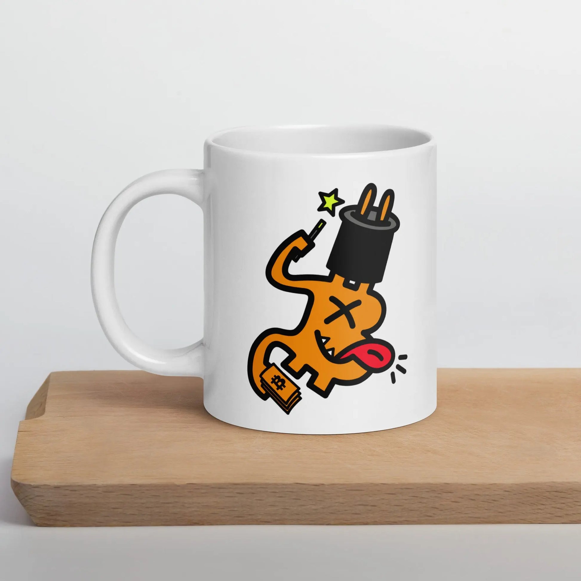 bitcoin mug - be magic design - lifestyle - desk setup
