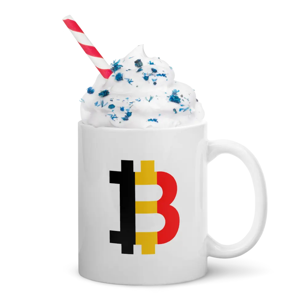 bitcoin mug - belgium bitcoin flag - filled with drink