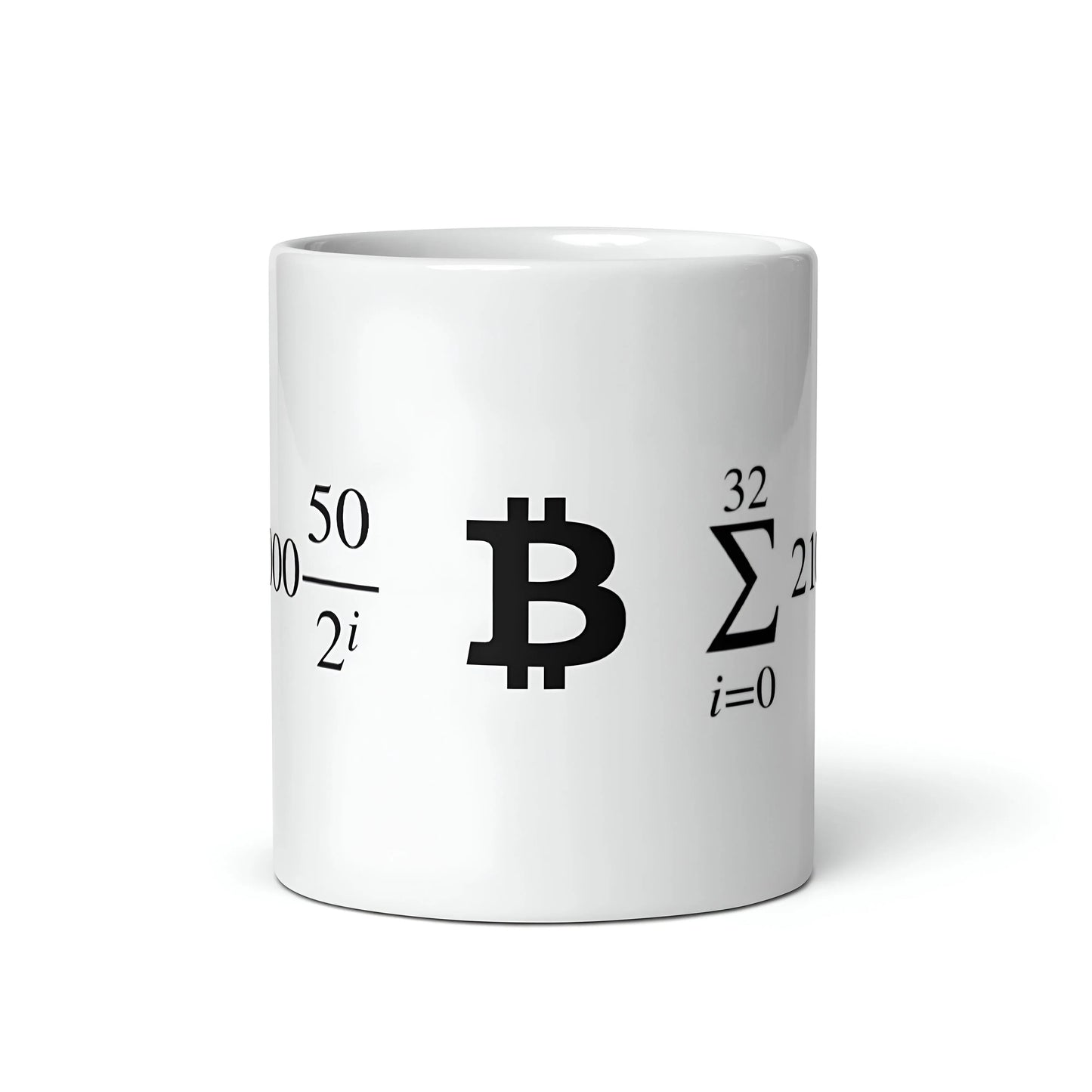 bitcoin mug - bitcoin halving formula - side view