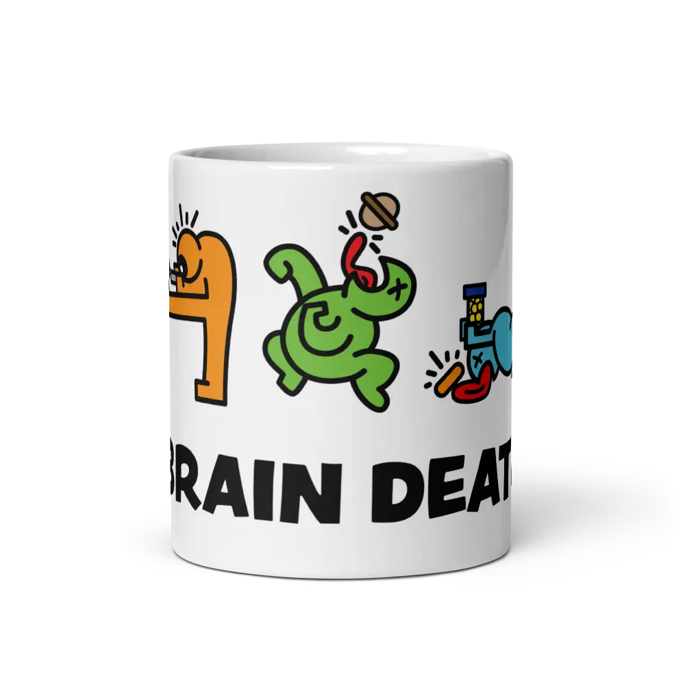 bitcoin mug - brain death - close-up