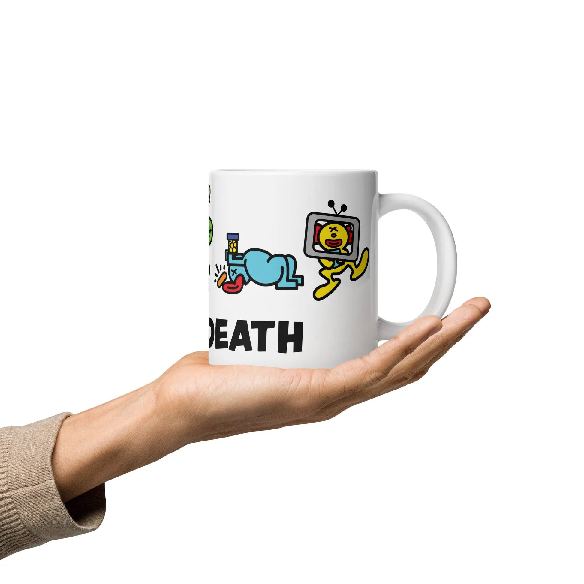 bitcoin mug - brain death - hold on hand - 591ml