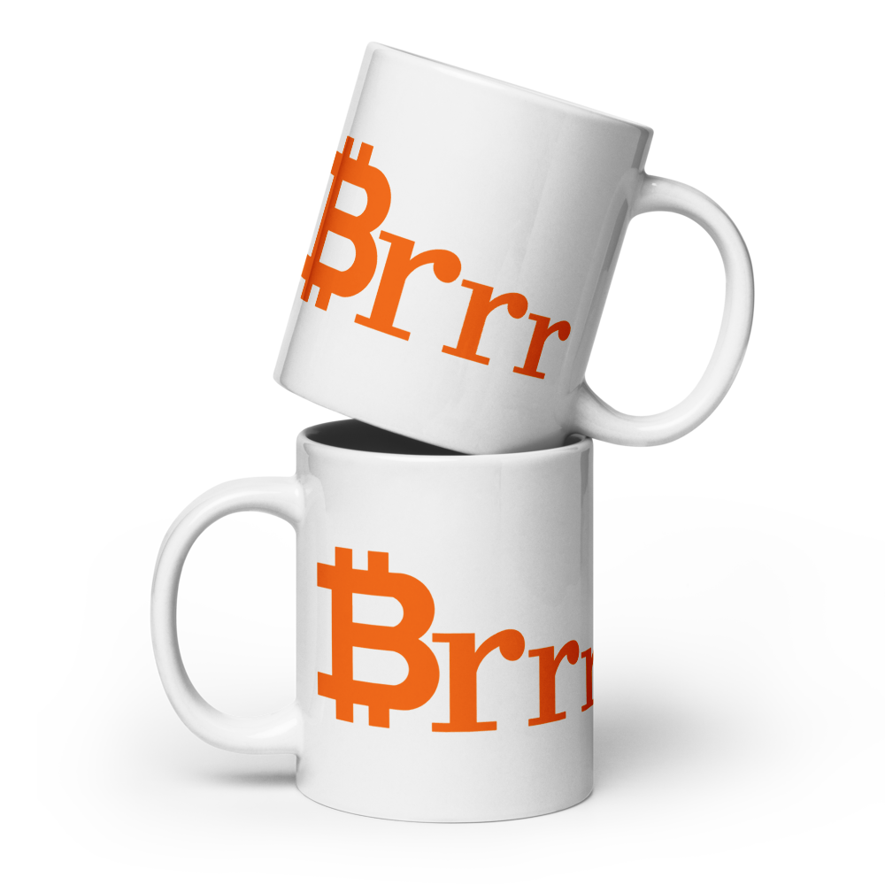 bitcoin mug - brrr - front view