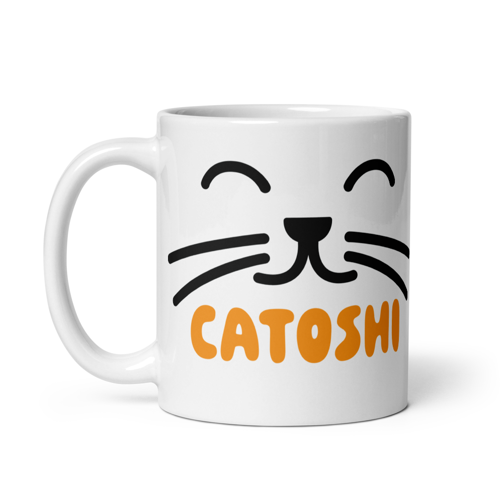 bitcoin mug - catoshi - left side view