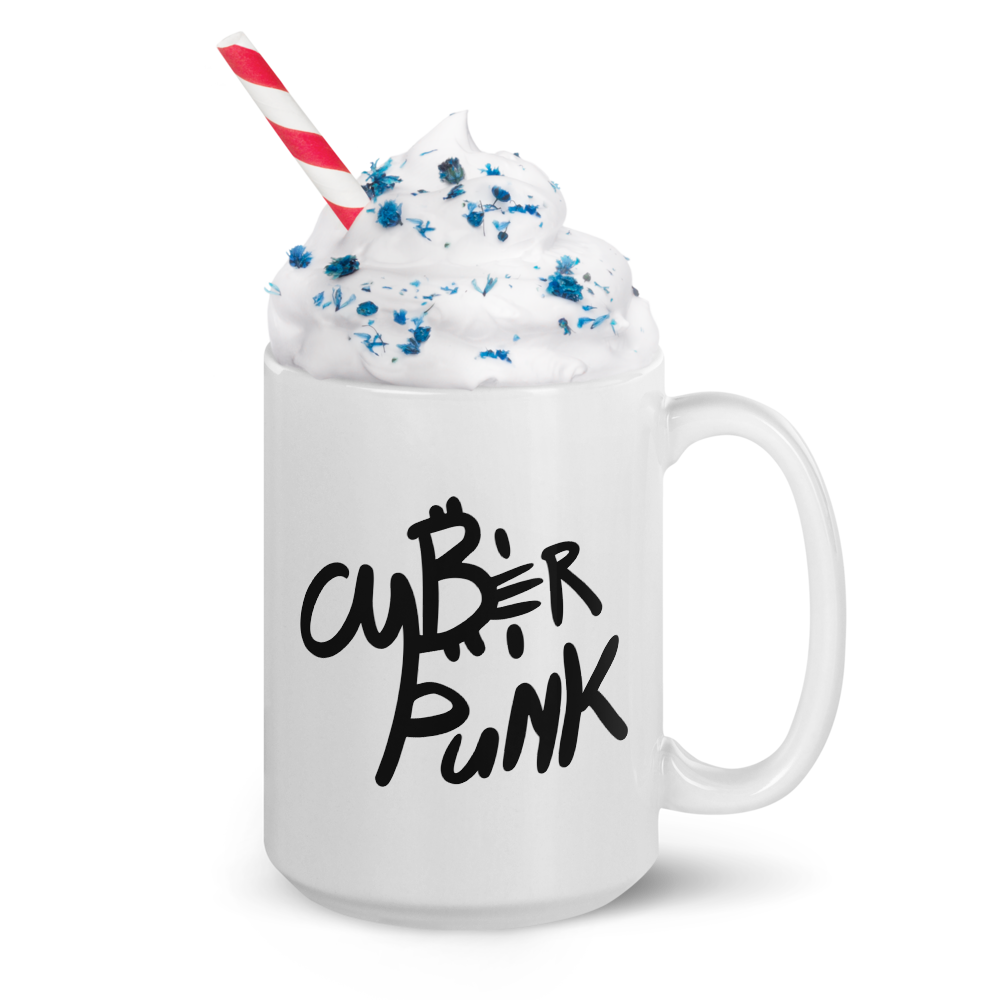 bitcoin mug - cyber punk - lifestyle