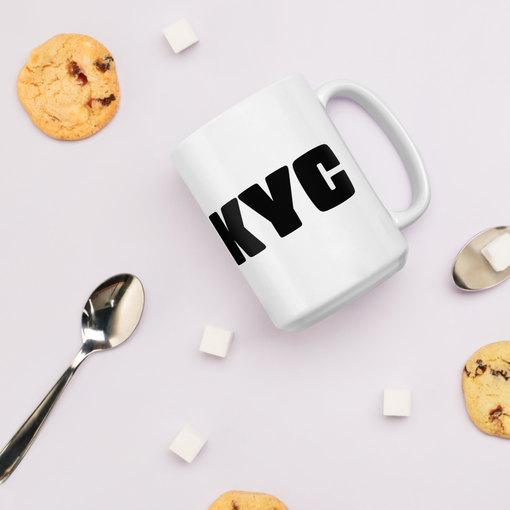 bitcoin mug - fuckyc - lifestyle - surrounded by cookies