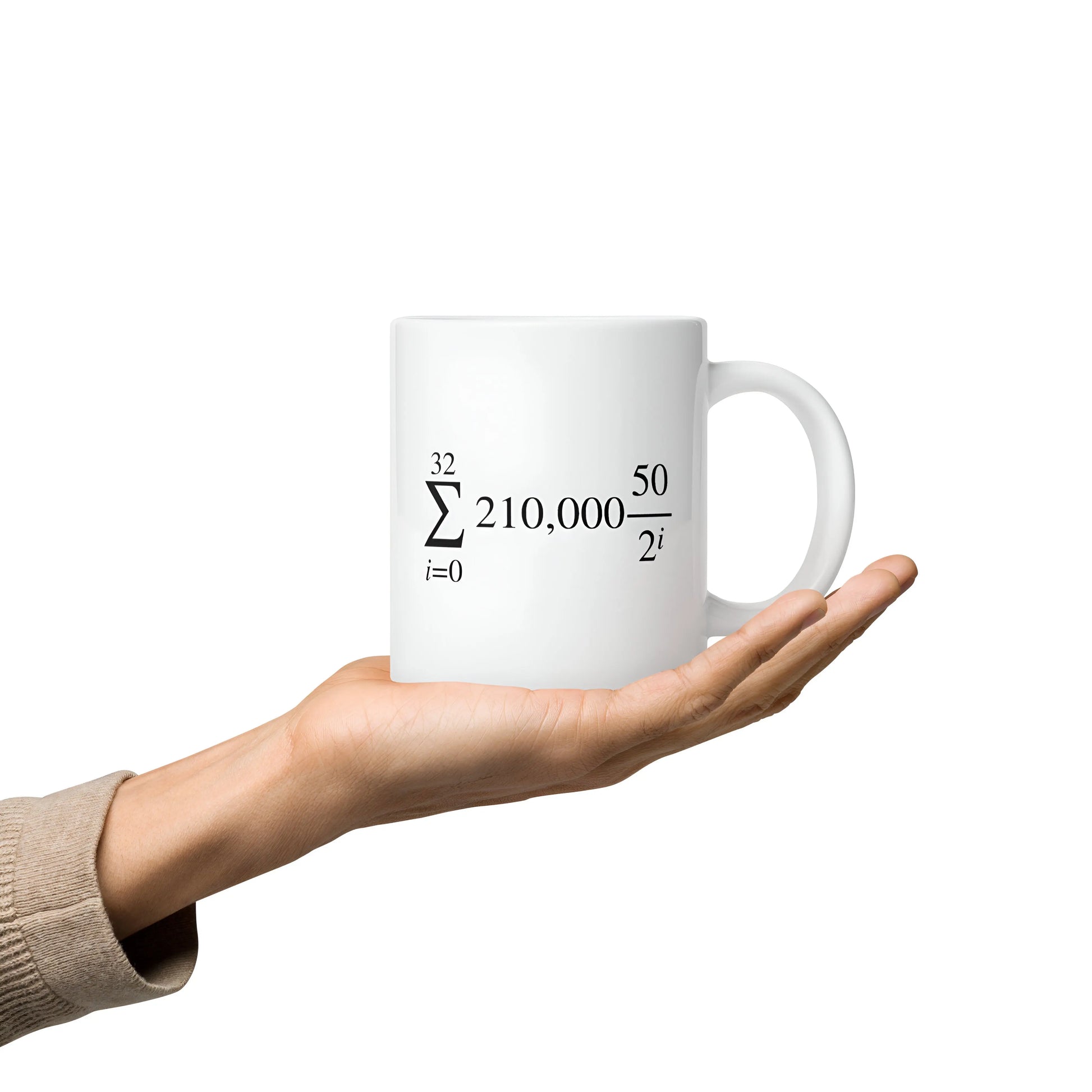 bitcoin mug - halving formula design - hold on hand