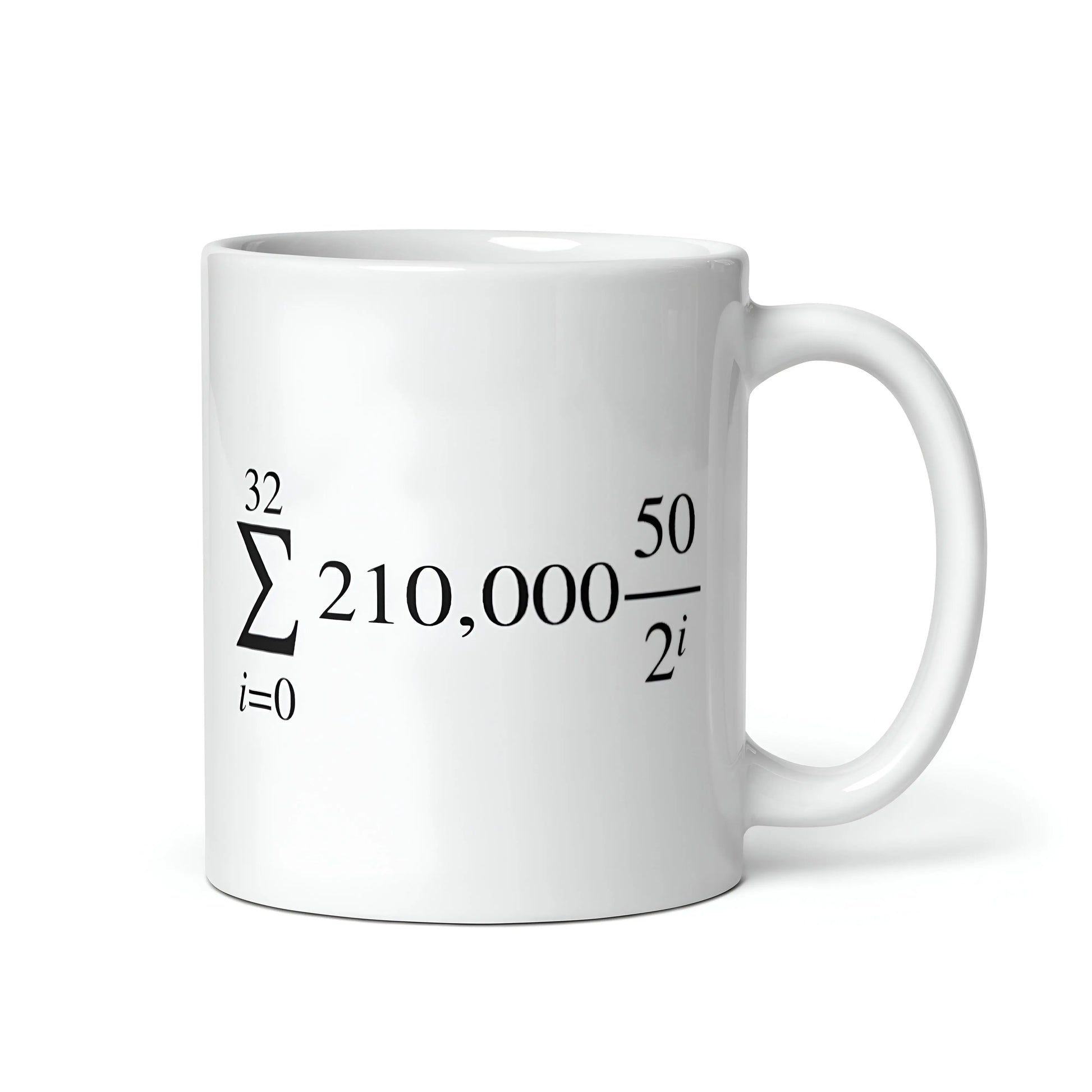 bitcoin mug - halving formula design - right side view