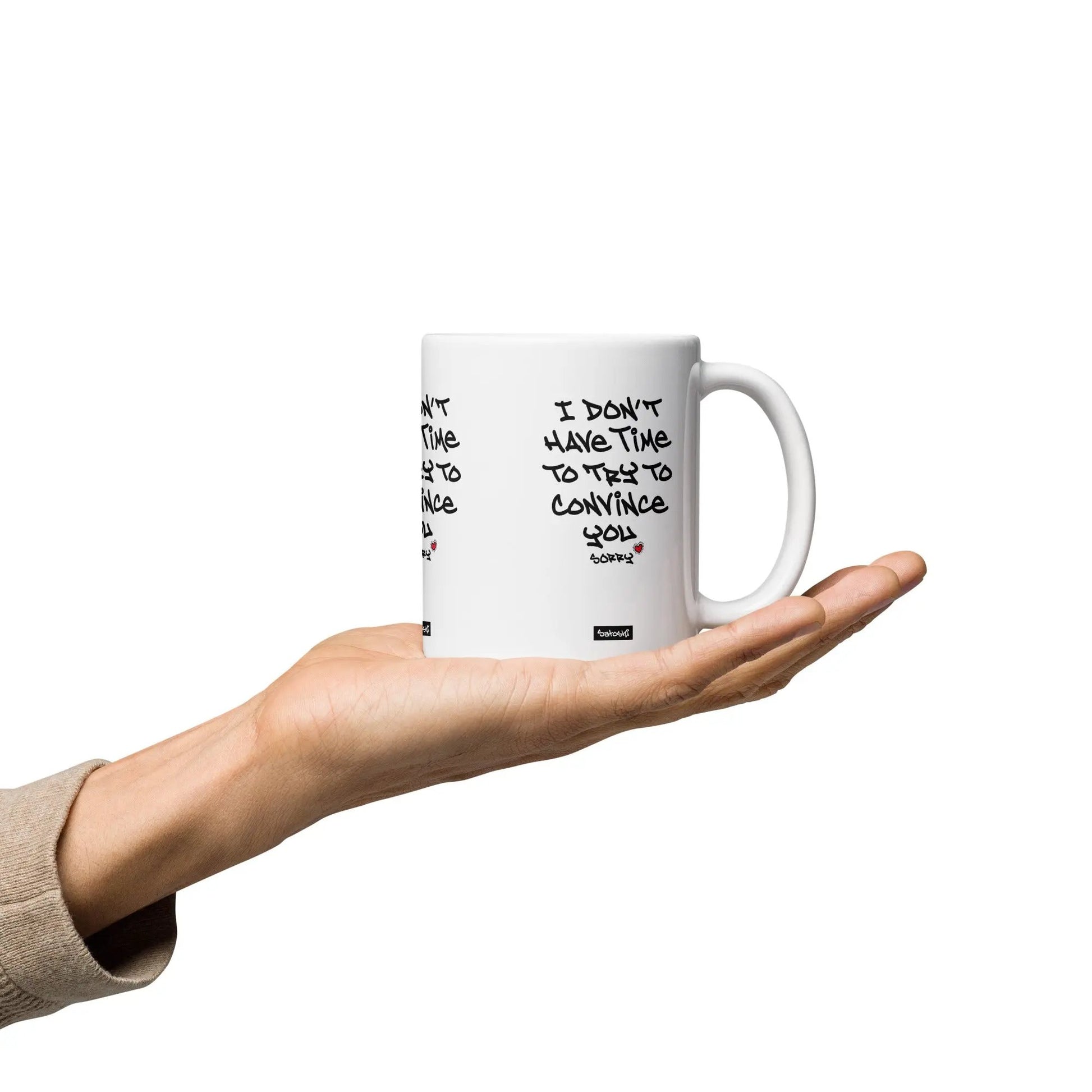 bitcoin mug - i dont have time - hold on hand - 325ml