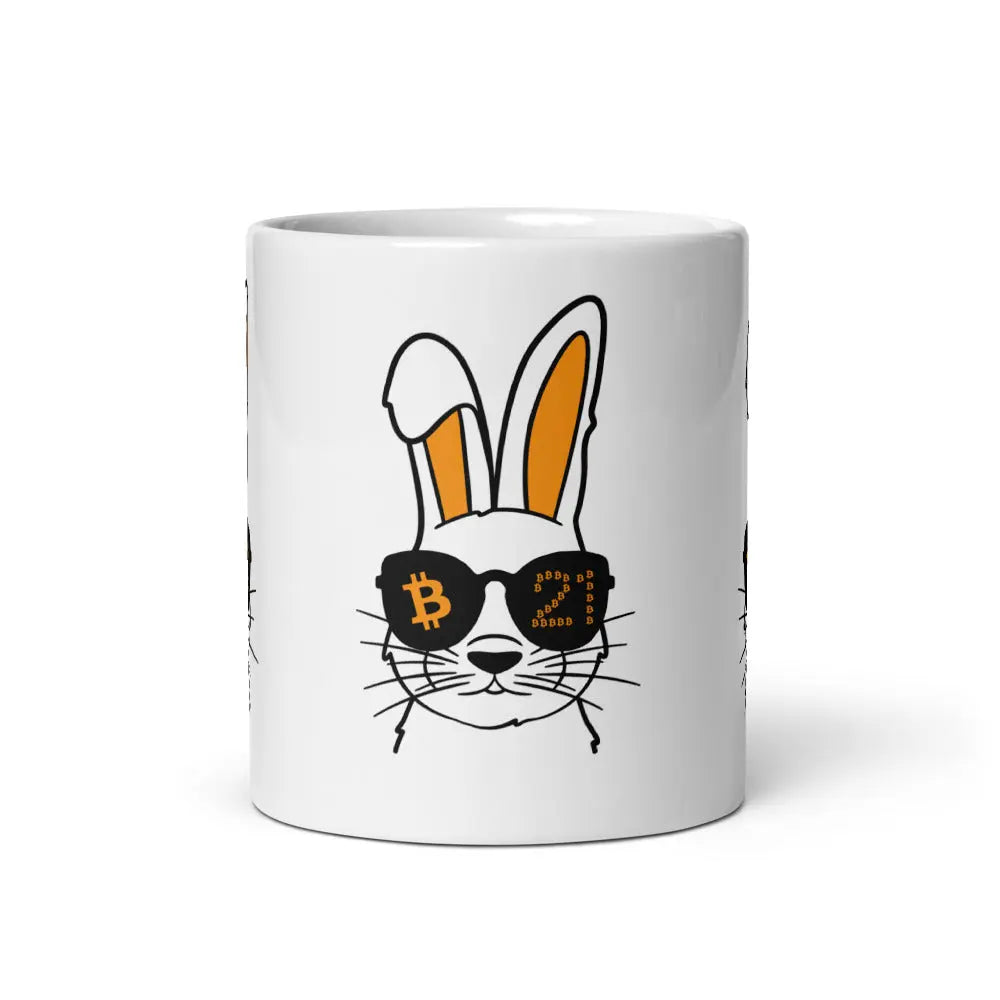 bitcoin mug - rabbit 21 design - back view