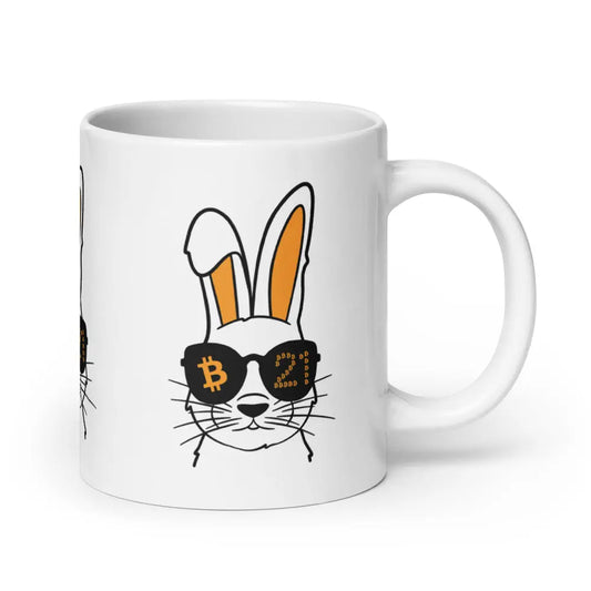 bitcoin mug - rabbit 21 design - right side view