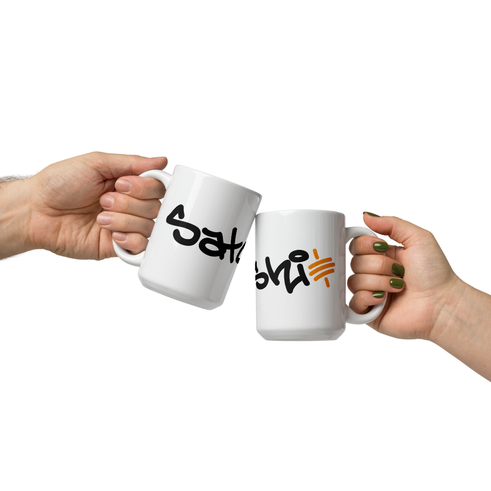bitcoin mug - satoshi - front view