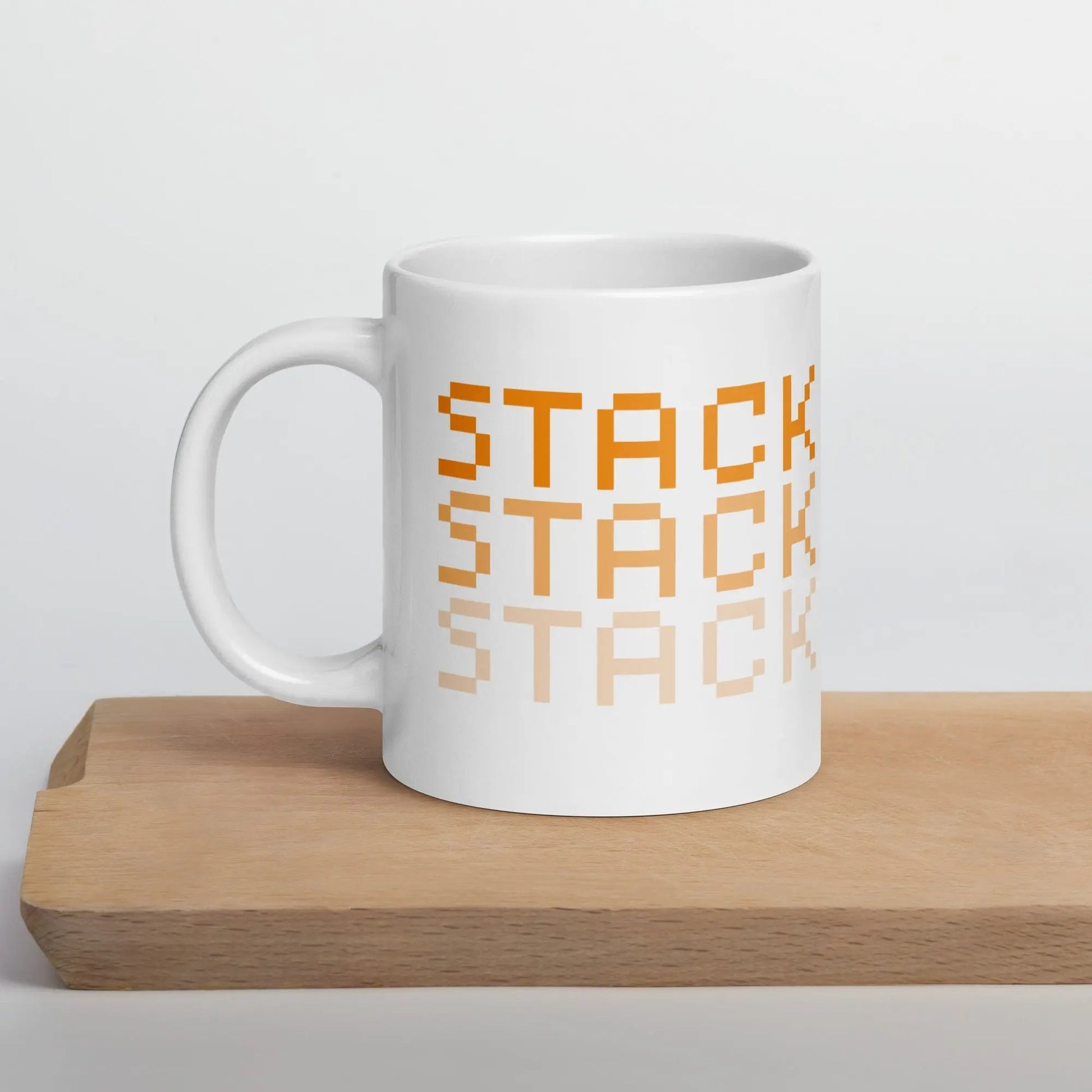 bitcoin mug - stack sats - lifestyle - desk setup