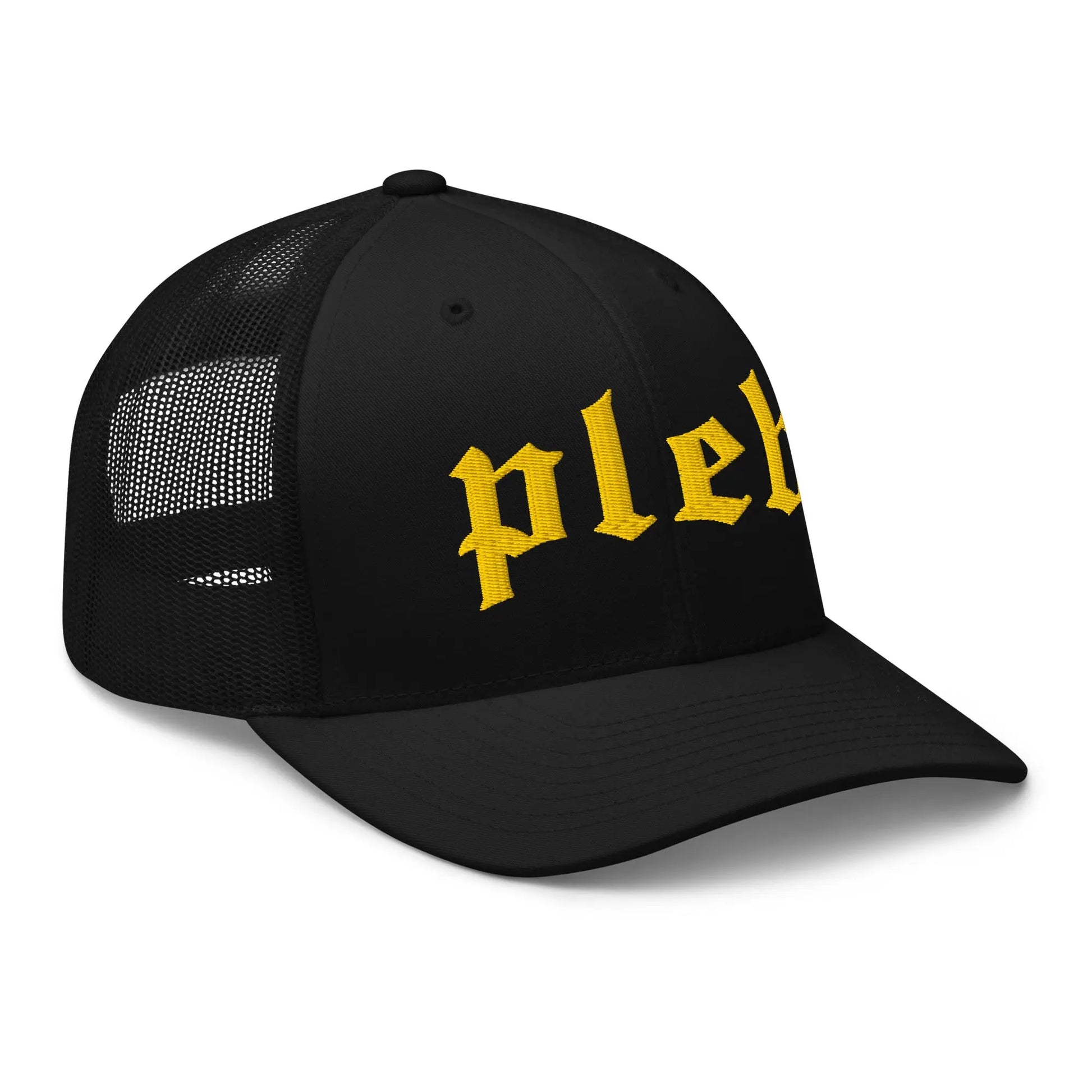 bitcoin pleb cap side profile black