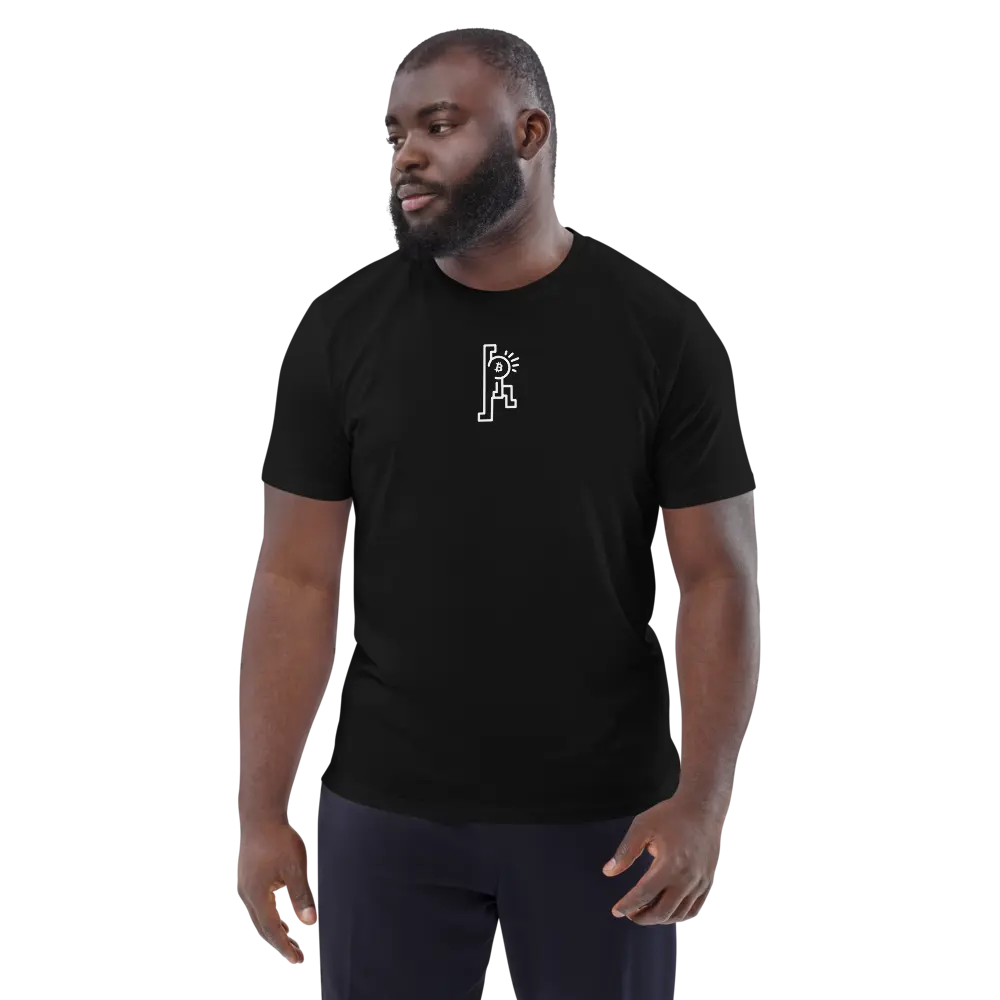 bitcoin t-shirt - bitcoin pop freedom - worn by male