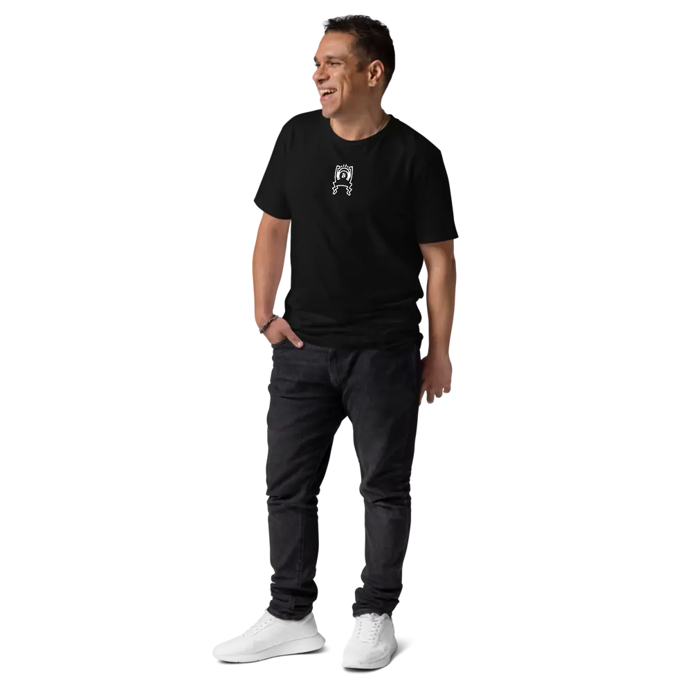 bitcoin t-shirt - bitcoin pop sound money - worn by male