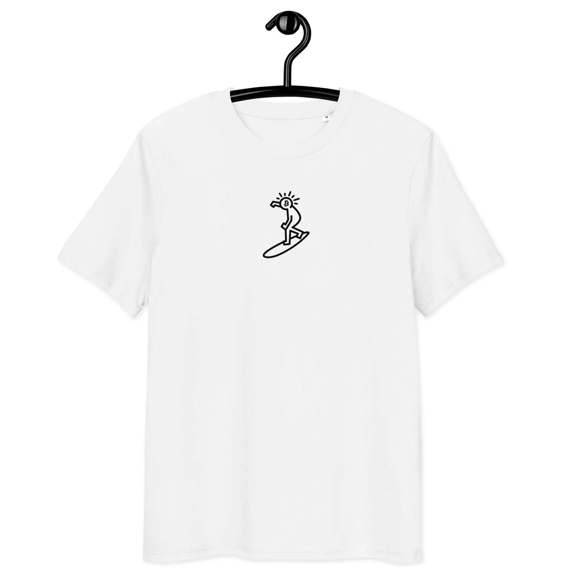 bitcoin tee - bitcoin pop surf - front view