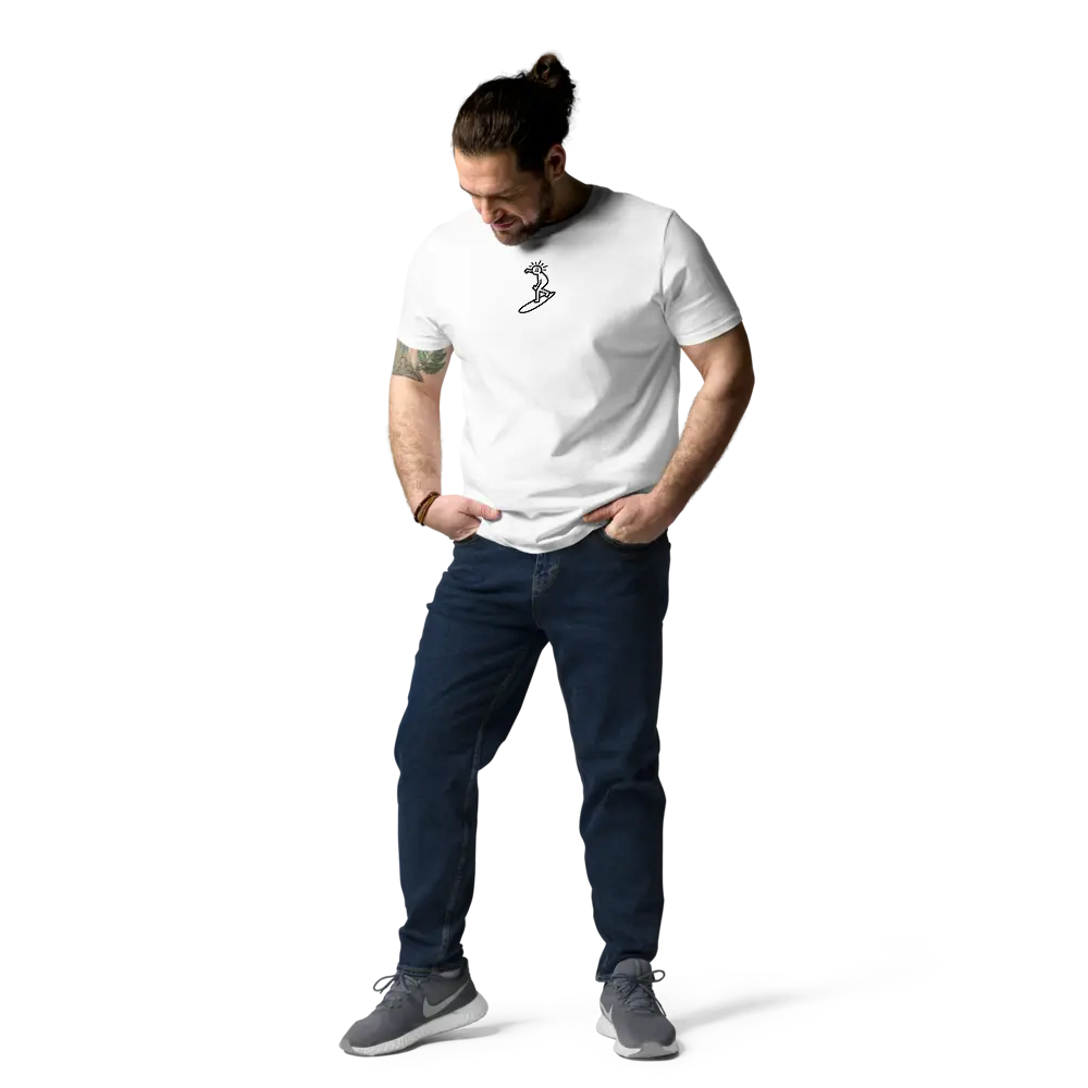 bitcoin tee - bitcoin pop surf - worn by male