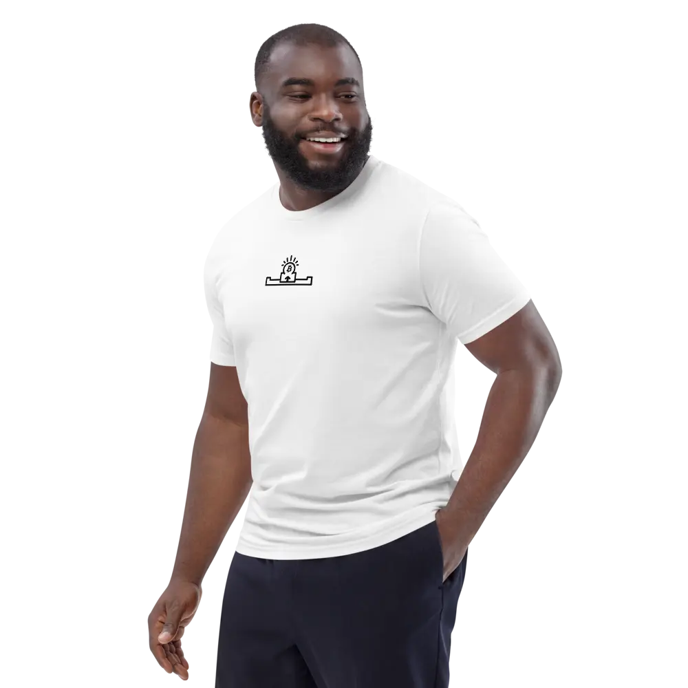 bitcoin t-shirt - bitcoin pop zen - worn by male 