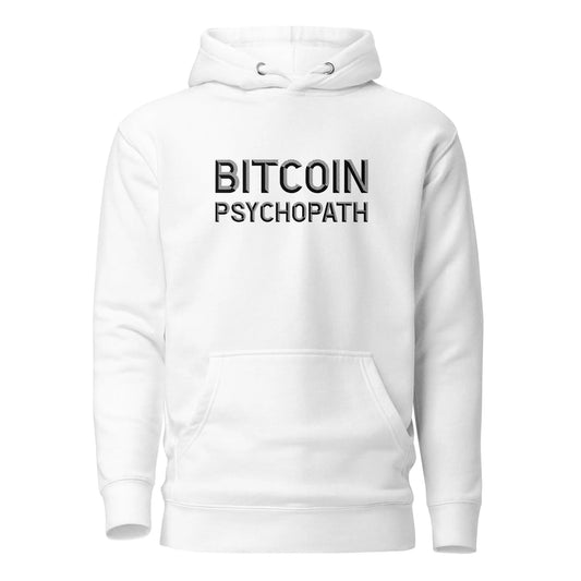 bitcoin hoodie - bitcoin psychopath - front view 