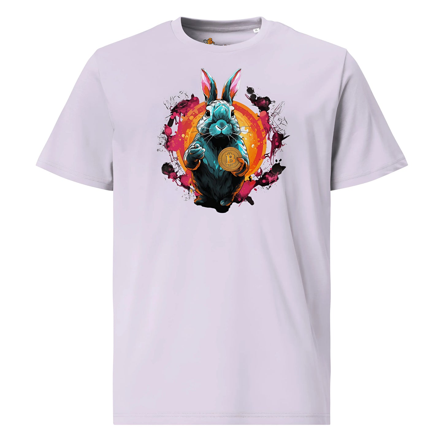 bitcoin t-shirt - bitcoin rabbit hole - front view - purple