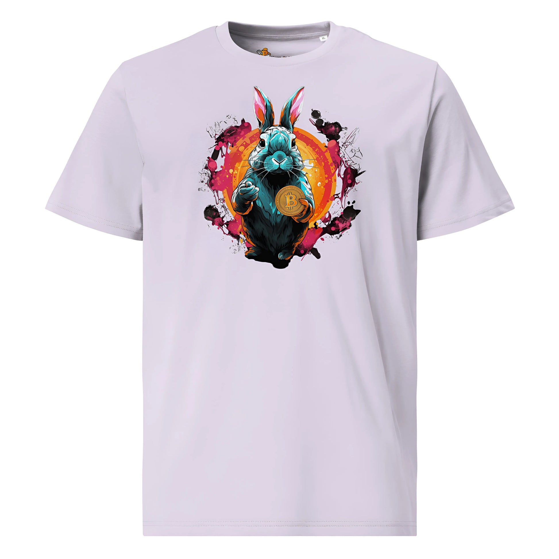bitcoin t-shirt - bitcoin rabbit hole - front view - purple