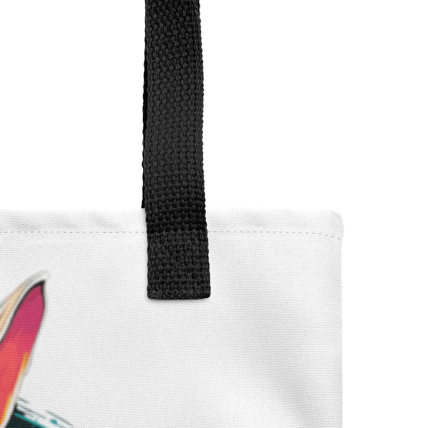 bitcoin tote bag - bitcoin rabbit journey - close-up view 