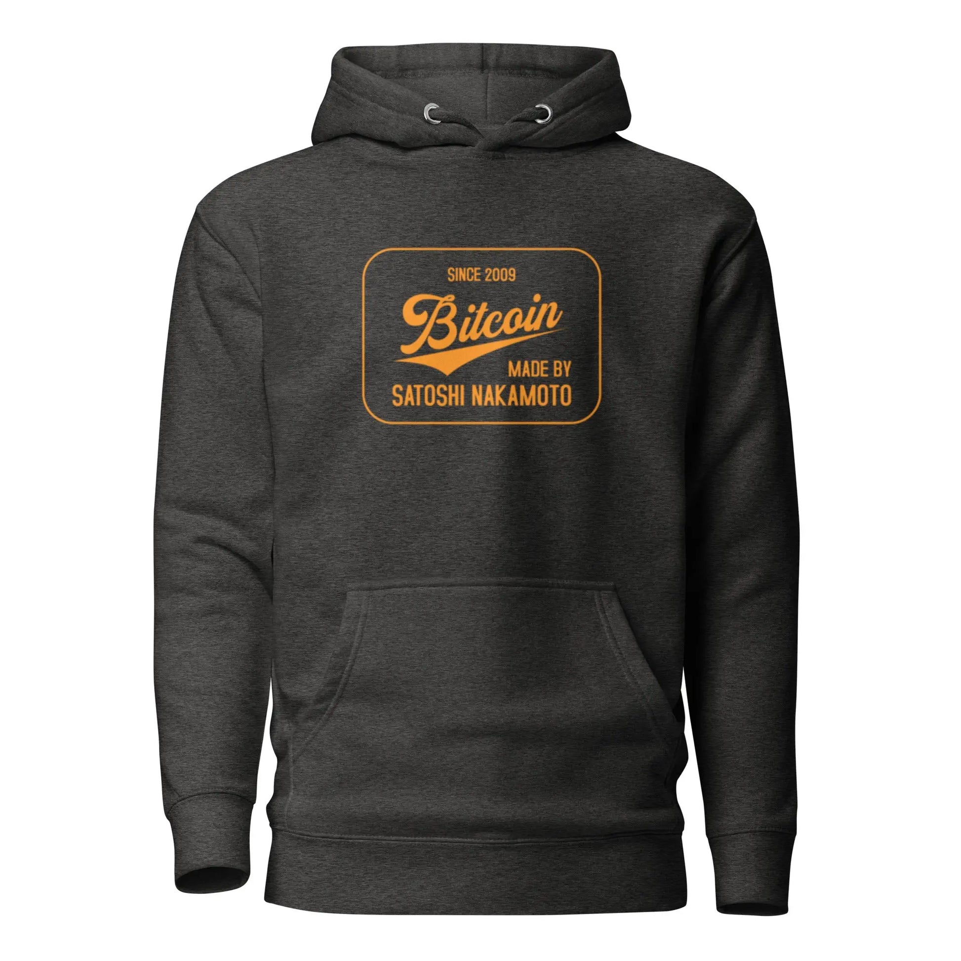 bitcoin hoodie - bitcoin since 2009 - front view - grey