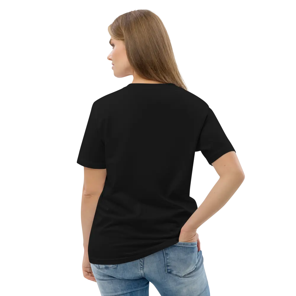 Bitcoin T-Shirt – Bitcoin Since 2009 -worn on female model - back view