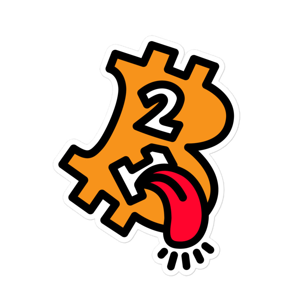 bitcoin sticker - 21 - front view large