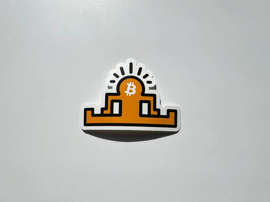 bitcoin sticker - bitpop - front view