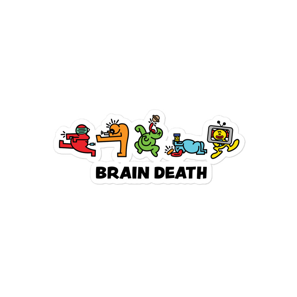 bitcoin sticker - brain death - medium