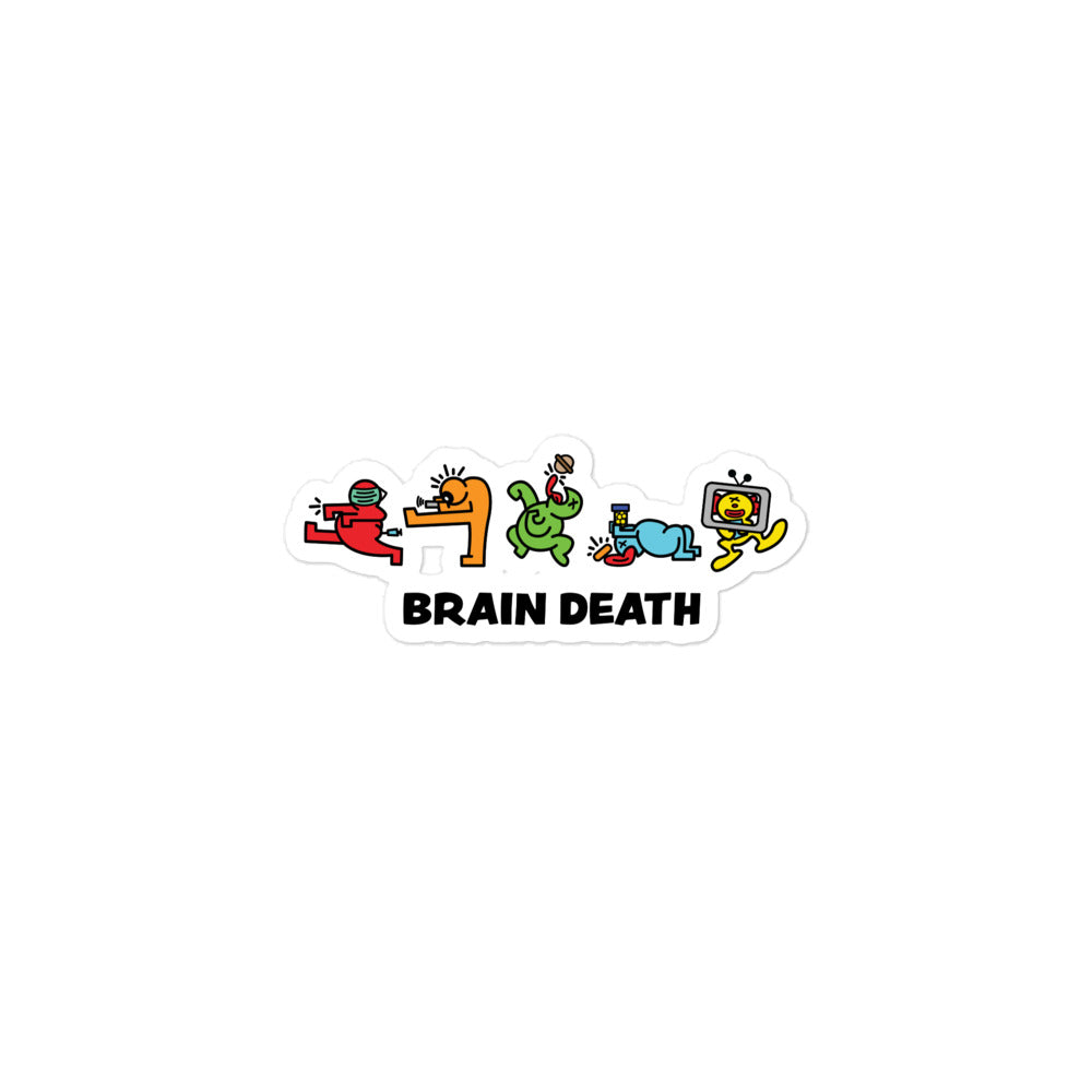 bitcoin sticker - brain death - small