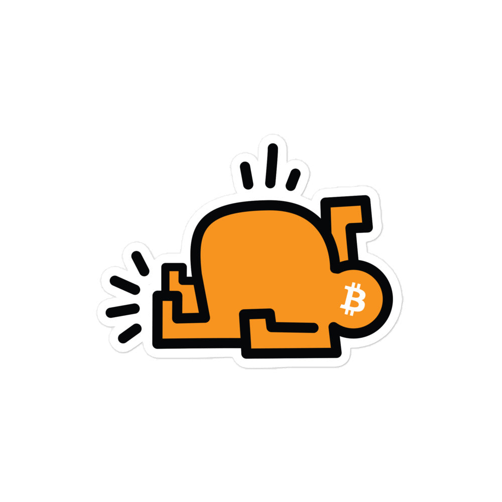 bitcoin sticker - fatpop - detail view