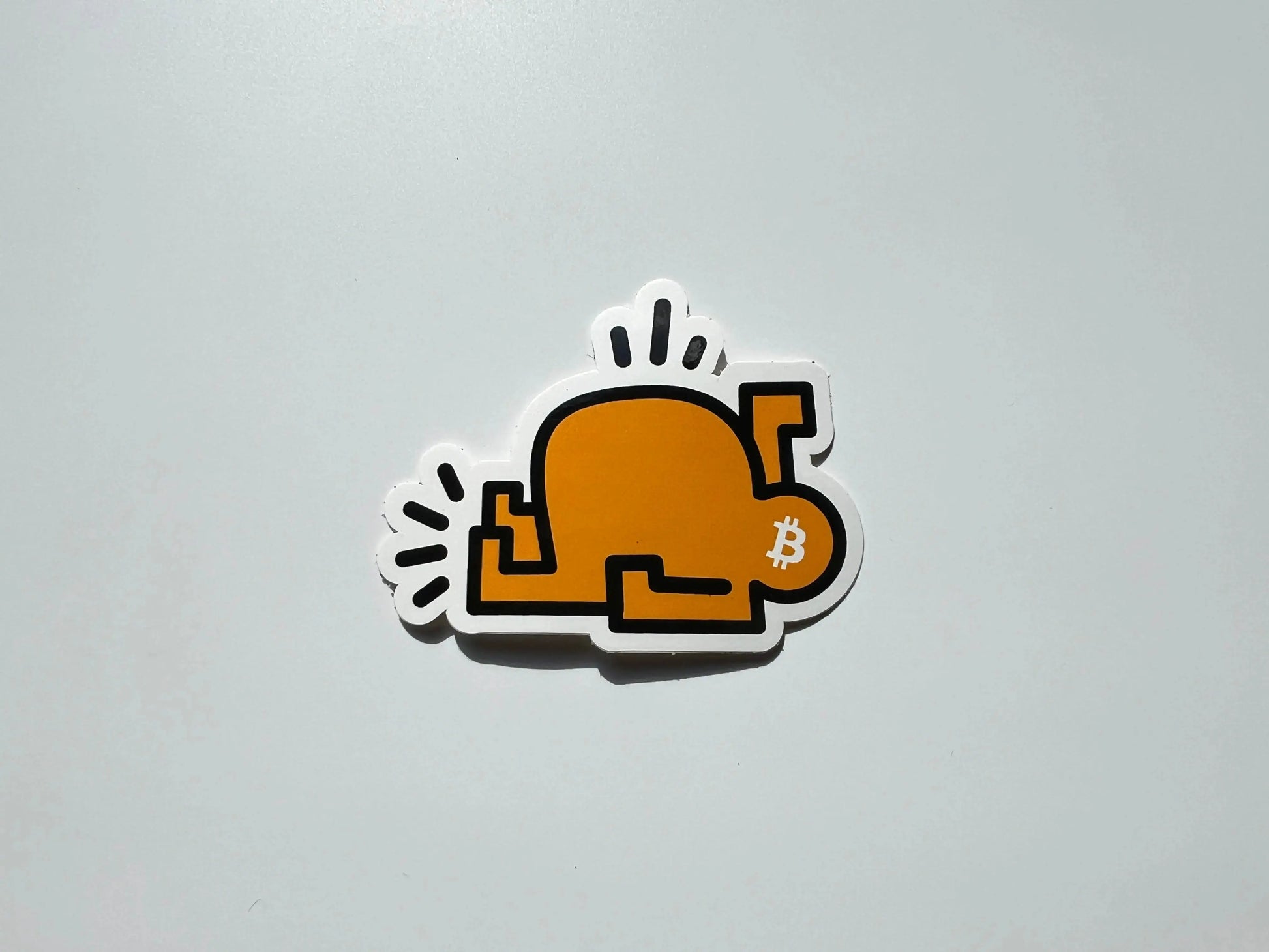 bitcoin sticker - fatpop - front view
