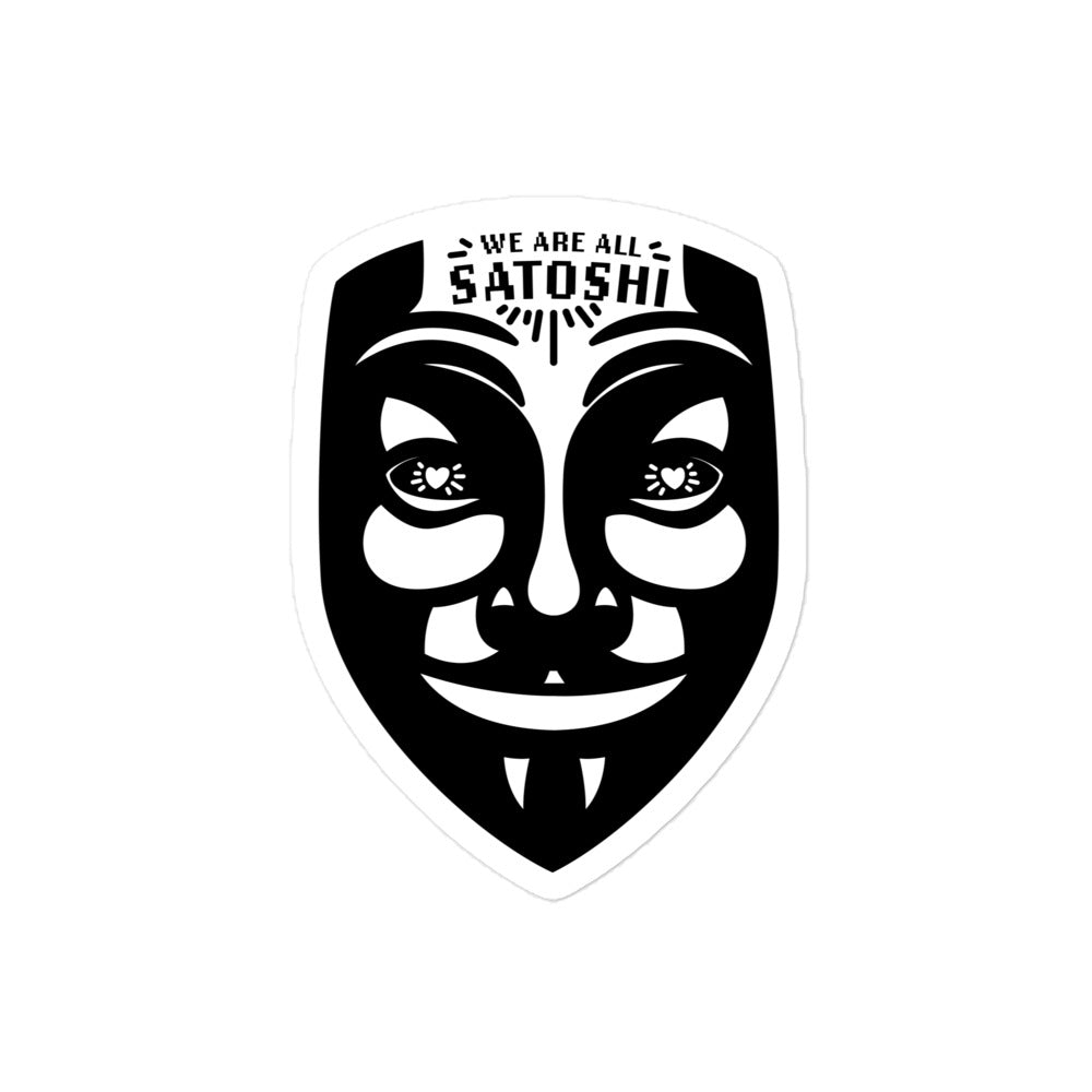 bitcoin sticker - fawkes - detail view