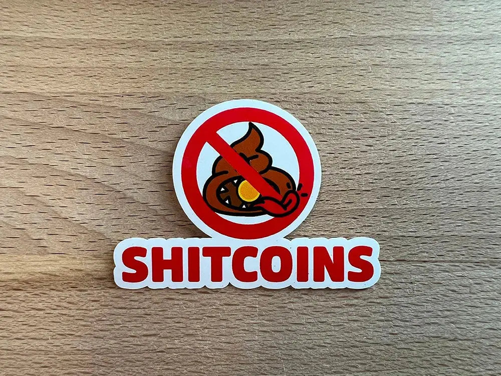 bitcoin sticker - shitcoins - detail view