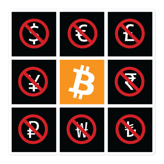 bitcoin sticker - the bitcoin standard - main view