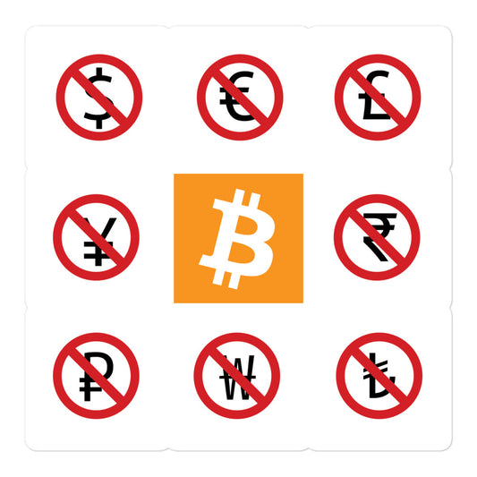 bitcoin sticker - the bitcoin standard - main view
