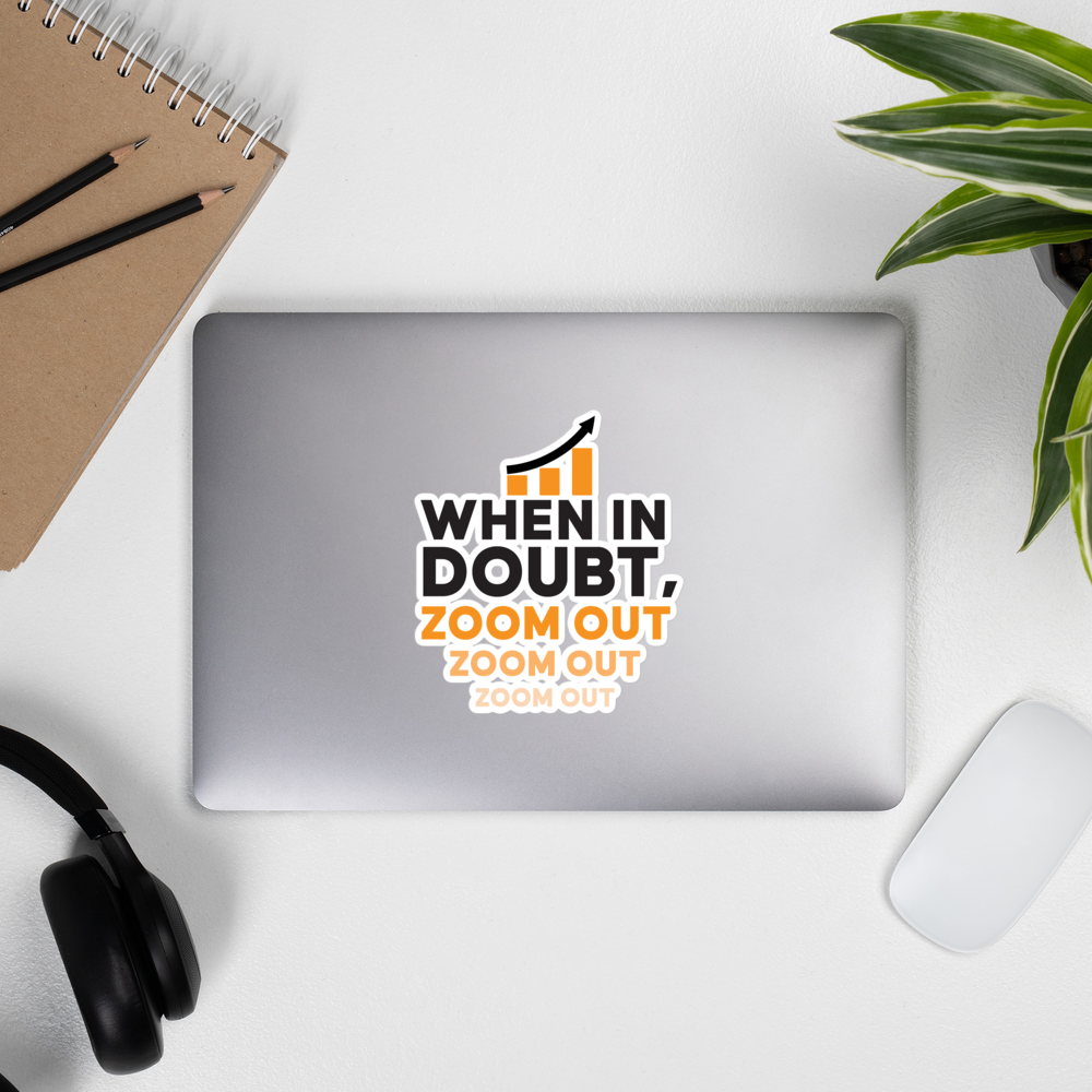 bitcoin sticker - zoom out - on laptop